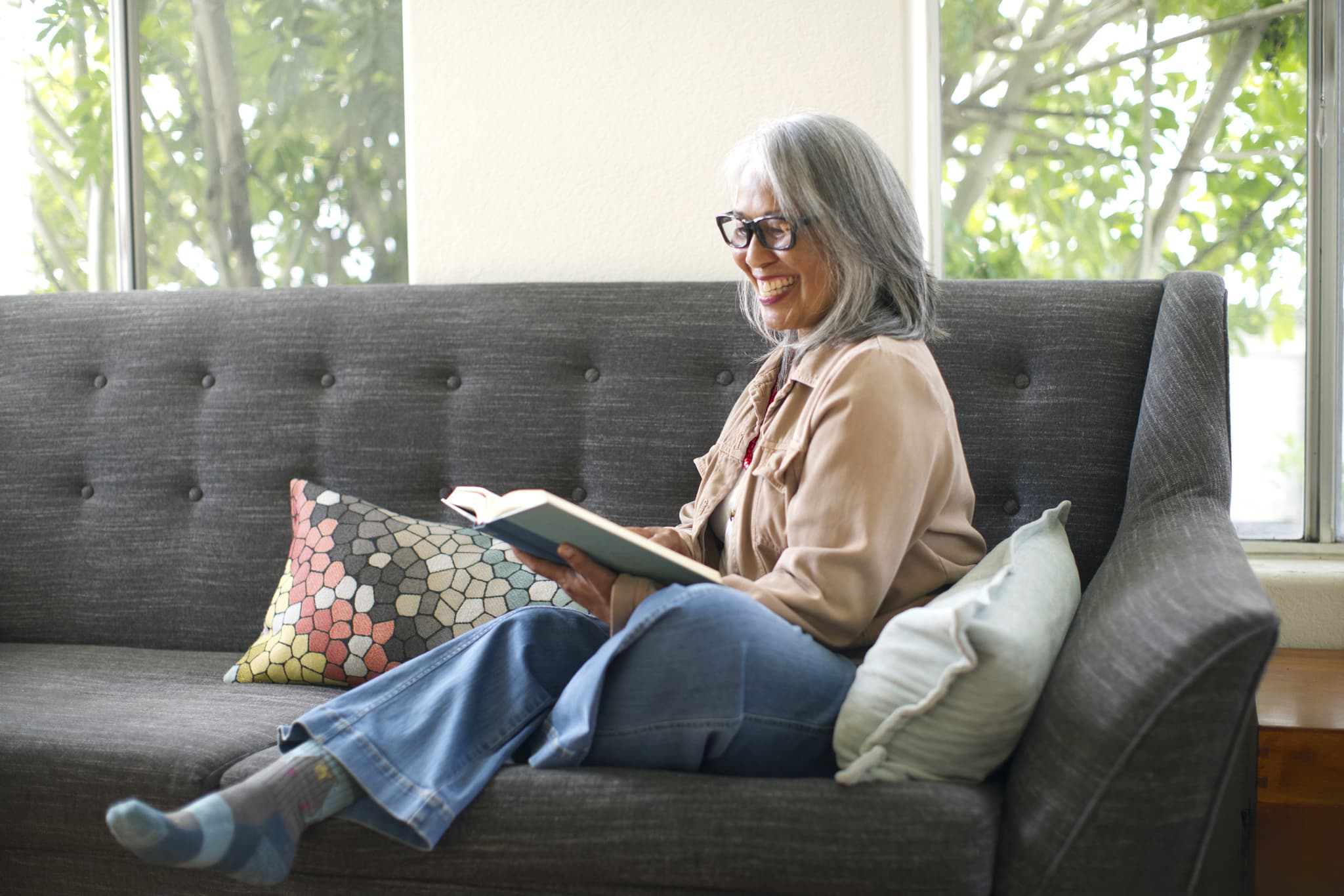 Woman reading.